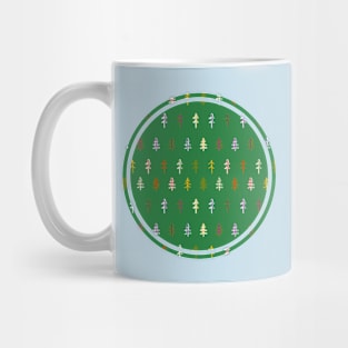 Green Trees Nature Circle Graphic Mug